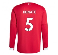 Maglia Liverpool FC Konaté 5 Divisa Prima 2025/26 Manica Lunga