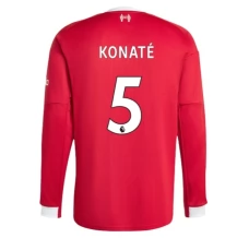 Maglia Liverpool FC Konaté 5 Divisa Prima 2025/26 Manica Lunga