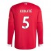 Maglia Liverpool FC Konaté 5 Divisa Prima 2025/26 Manica Lunga