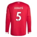 Maglia Liverpool FC Konaté 5 Divisa Prima 2025/26 Manica Lunga