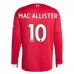 Maglia Liverpool FC Mac Allister 10 Divisa Prima 2025/26 Manica Lunga