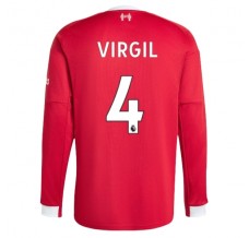 Maglia Liverpool FC Virgil 4 Divisa Prima 2025/26 Manica Lunga