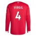 Maglia Liverpool FC Virgil 4 Divisa Prima 2025/26 Manica Lunga
