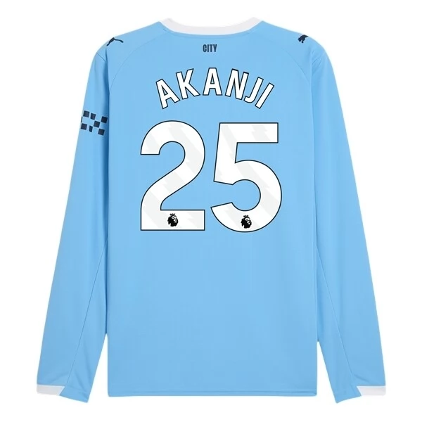 Maglia Manchester City Akanji 25 Divisa Prima 2025/26 Manica Lunga Maglia Manchester City Akanji 25 Divisa Prima 2025/26 Manica Lunga