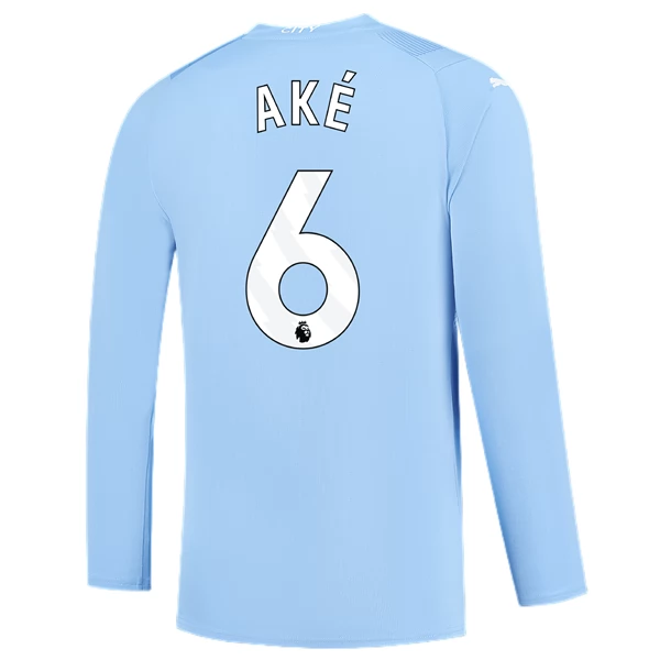 Maglia Manchester City Ake 6 Divisa Prima 2023/24 Manica Lunga Maglia Manchester City Ake 6 Divisa Prima 2023/24 Manica Lunga