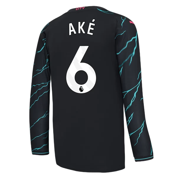 Maglia Manchester City Ake 6 Divisa Terza 2023/24 Manica Lunga Maglia Manchester City Ake 6 Divisa Terza 2023/24 Manica Lunga