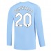 Maglia Manchester City Bernardo 20 Divisa Prima 2023/24 Manica Lunga