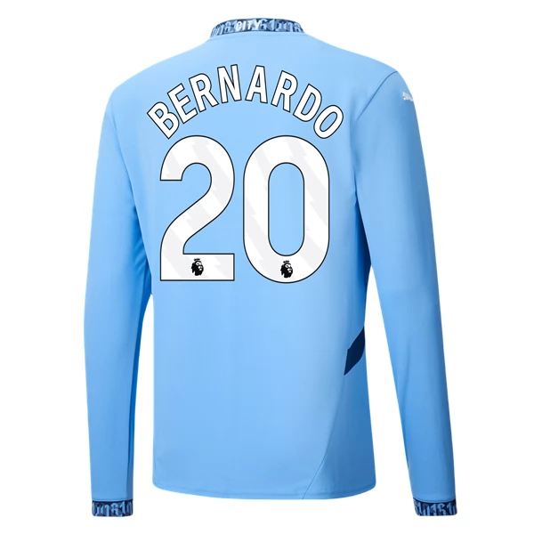 Maglia Manchester City Bernardo 20 Divisa Prima 2024/25 Manica Lunga Maglia Manchester City Bernardo 20 Divisa Prima 2024/25 Manica Lunga