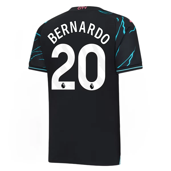 Maglia Manchester City Bernardo 20 Divisa Terza 2023/24 Maglia Manchester City Bernardo 20 Divisa Terza 2023/24