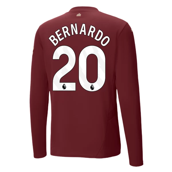 Maglia Manchester City Bernardo 20 Divisa Terza 2024/25 Manica Lunga Maglia Manchester City Bernardo 20 Divisa Terza 2024/25 Manica Lunga