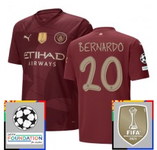 Maglia Manchester City Bernardo 20 Divisa Terza Champions League With Patch 2024/25