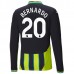 Maglia Manchester City Bernardo 20 Divisa Trasferta 2024/25 Manica Lunga