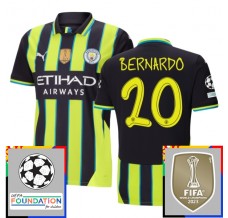 Maglia Manchester City Bernardo 20 Divisa Trasferta Champions League With Patch 2024/25