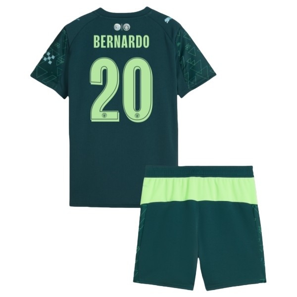 Maglia Manchester City Bernardo 20 Kit Gara Home Bambino Fourth 2025/26 Maglia Manchester City Bernardo 20 Kit Gara Home Bambino Fourth 2025/26