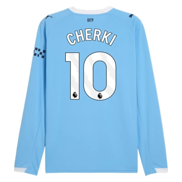 Maglia Manchester City Cherki 10 Divisa Prima 2025/26 Manica Lunga Maglia Manchester City Cherki 10 Divisa Prima 2025/26 Manica Lunga
