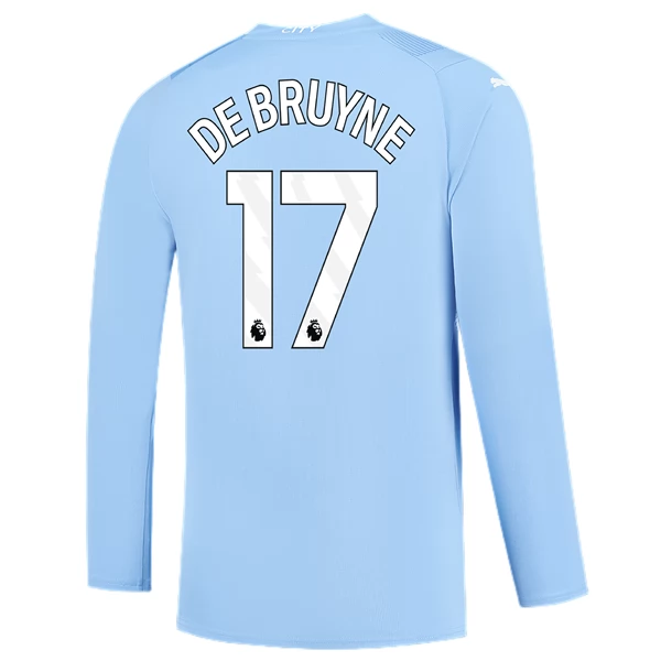 Maglia Manchester City De Bruyne 17 Divisa Prima 2023/24 Manica Lunga Maglia Manchester City De Bruyne 17 Divisa Prima 2023/24 Manica Lunga