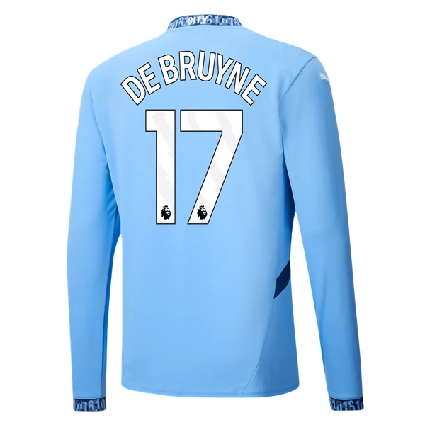 Maglia Manchester City De Bruyne 17 Divisa Prima 2024/25 Manica Lunga Maglia Manchester City De Bruyne 17 Divisa Prima 2024/25 Manica Lunga
