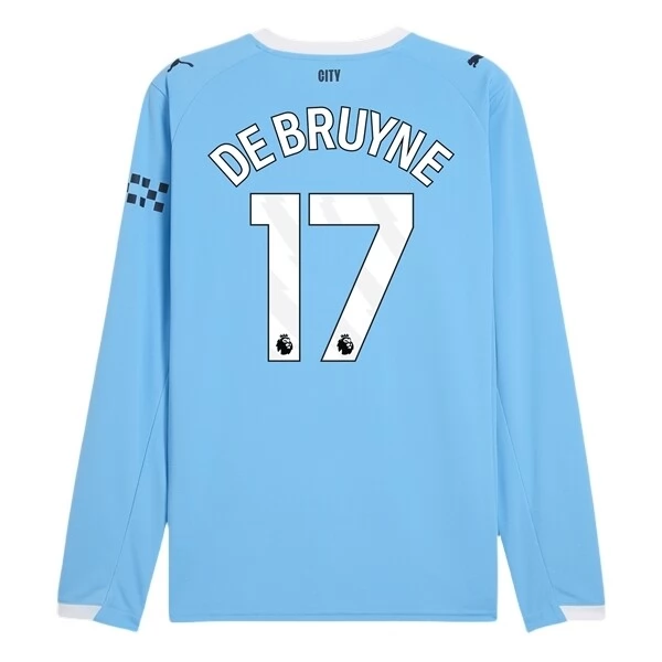 Maglia Manchester City De Bruyne 17 Divisa Prima 2025/26 Manica Lunga Maglia Manchester City De Bruyne 17 Divisa Prima 2025/26 Manica Lunga