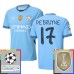 Maglia Manchester City De Bruyne 17 Divisa Prima Champions League With Patch 2024/25