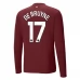 Maglia Manchester City De Bruyne 17 Divisa Terza 2024/25 Manica Lunga