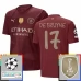 Maglia Manchester City De Bruyne 17 Divisa Terza Champions League With Patch 2024/25