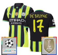 Maglia Manchester City De Bruyne 17 Divisa Trasferta Champions League With Patch 2024/25 Maglia Manchester City De Bruyne 17 Divisa Trasferta Champions League With Patch 2024/25