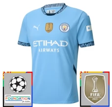 Maglia Manchester City Divisa Prima Champions League With Patch 2024/25 Maglia Manchester City Divisa Prima Champions League With Patch 2024/25