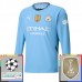 Maglia Manchester City Divisa Prima Champions League With Patch 2024/25 Manica Lunga