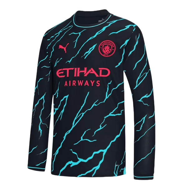 Maglia Manchester City Laporte 14 Divisa Terza 2023/24 Manica Lunga Maglia Manchester City Laporte 14 Divisa Terza 2023/24 Manica Lunga