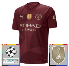 Maglia Manchester City Divisa Terza Champions League With Patch 2024/25