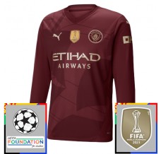 Maglia Manchester City Divisa Terza Champions League With Patch 2024/25 Manica Lunga