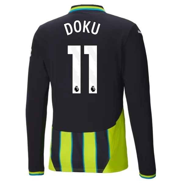Maglia Manchester City Doku 11 Divisa Trasferta 2024/25 Manica Lunga Maglia Manchester City Doku 11 Divisa Trasferta 2024/25 Manica Lunga