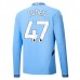 Maglia Manchester City Foden 47 Divisa Prima 2024/25 Manica Lunga