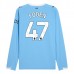 Maglia Manchester City Foden 47 Divisa Prima 2025/26 Manica Lunga