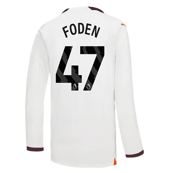 Maglia Manchester City Foden 47 Divisa Trasferta 2023/24 Manica Lunga Maglia Manchester City Foden 47 Divisa Trasferta 2023/24 Manica Lunga
