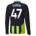 Maglia Manchester City Foden 47 Divisa Trasferta 2024/25 Manica Lunga