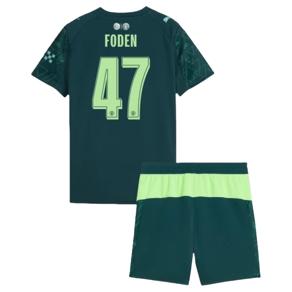 Maglia Manchester City Foden 47 Kit Gara Home Bambino Fourth 2025/26 Maglia Manchester City Foden 47 Kit Gara Home Bambino Fourth 2025/26