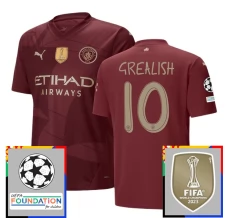 Maglia Manchester City Grealish 10 Divisa Terza Champions League With Patch 2024/25 Maglia Manchester City Grealish 10 Divisa Terza Champions League With Patch 2024/25