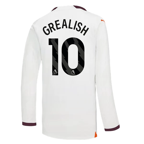 Maglia Manchester City Grealish 10 Divisa Trasferta 2023/24 Manica Lunga Maglia Manchester City Grealish 10 Divisa Trasferta 2023/24 Manica Lunga