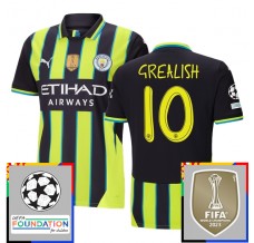 Maglia Manchester City Grealish 10 Divisa Trasferta Champions League With Patch 2024/25