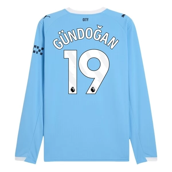 Maglia Manchester City Gündoğan 19 Divisa Prima 2025/26 Manica Lunga Maglia Manchester City Gündoğan 19 Divisa Prima 2025/26 Manica Lunga