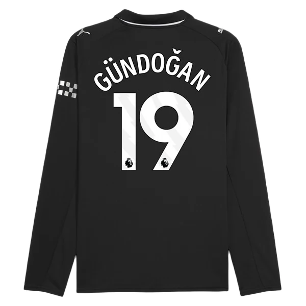 Maglia Manchester City Gündoğan 19 Divisa Trasferta 2025/26 Manica Lunga Maglia Manchester City Gündoğan 19 Divisa Trasferta 2025/26 Manica Lunga