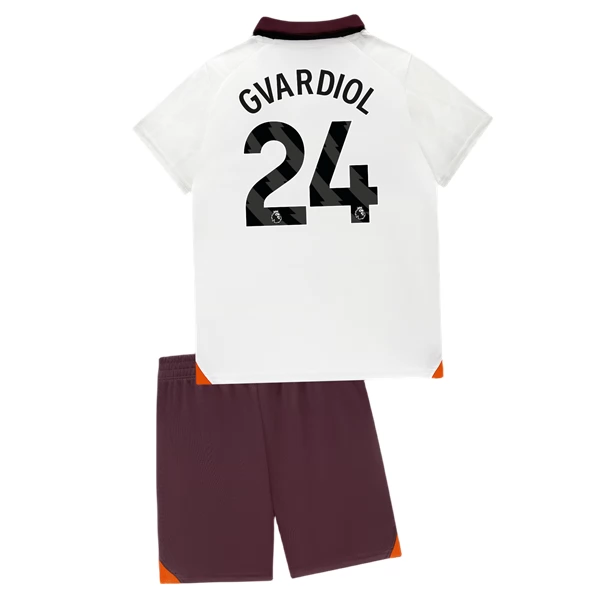 Maglia Manchester City Gvardiol 24 Bambino Divisa Trasferta 2023/24 Maglia Manchester City Gvardiol 24 Bambino Divisa Trasferta 2023/24