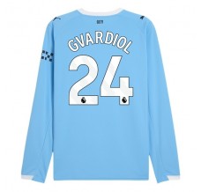Maglia Manchester City Gvardiol 24 Divisa Prima 2025/26 Manica Lunga