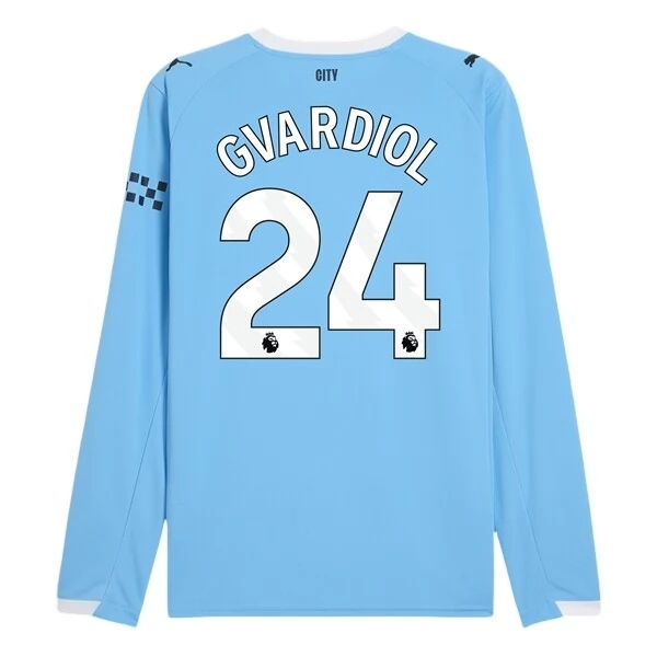 Maglia Manchester City Gvardiol 24 Divisa Prima 2025/26 Manica Lunga Maglia Manchester City Gvardiol 24 Divisa Prima 2025/26 Manica Lunga