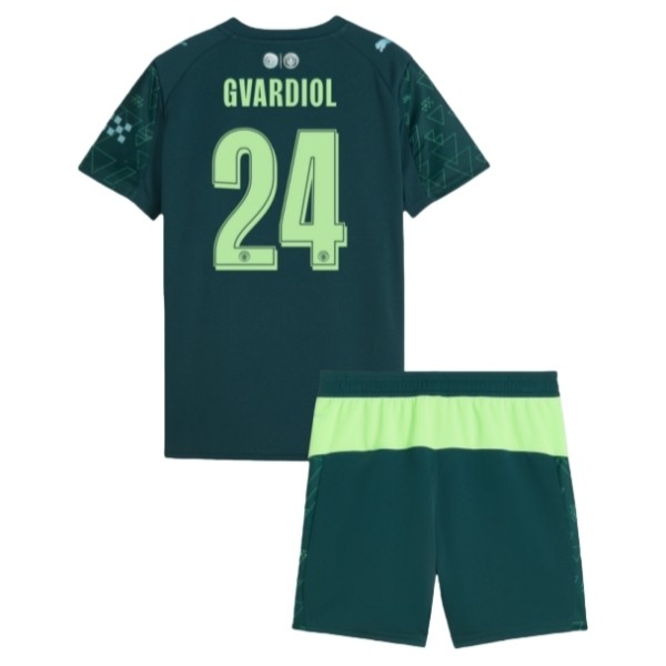 Maglia Manchester City Gvardiol 24 Kit Gara Home Bambino Fourth 2025/26 Maglia Manchester City Gvardiol 24 Kit Gara Home Bambino Fourth 2025/26