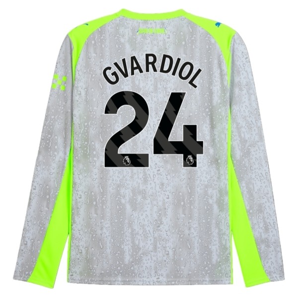 Maglia Manchester City Gvardiol 24 Kit Gara Third 2025/26 Maniche Lunghe Maglia Manchester City Gvardiol 24 Kit Gara Third 2025/26 Maniche Lunghe