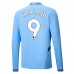 Maglia Manchester City Haaland 9 Divisa Prima 2024/25 Manica Lunga
