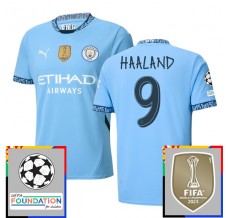Maglia Manchester City Haaland 9 Divisa Prima Champions League With Patch 2024/25