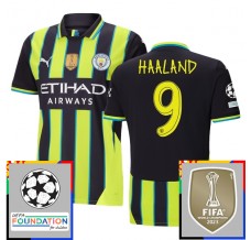 Maglia Manchester City Haaland 9 Divisa Trasferta Champions League With Patch 2024/25